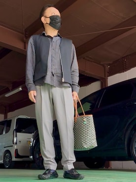 「H&M（エイチ・アンド・エム）のアイテム」を使った、かつさん（メンズ・174cm）の春コーディネート