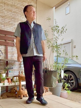 「アイテム（シャツ/ブラウス）」を使った、かつさん（メンズ・174cm・60代）の秋コーディネート