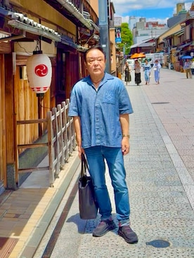 「EDWIN（エドウィン）のアイテム」を使った、かつさん（メンズ・174cm）の夏コーディネート