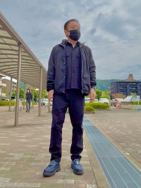 「アイテム（ナイロンジャケット）」を使った、かつさん（メンズ・174cm）の春コーディネート