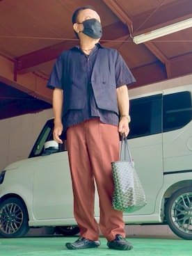 「アイテム（ベスト）」を使った、かつさん（メンズ・174cm）の秋コーディネート