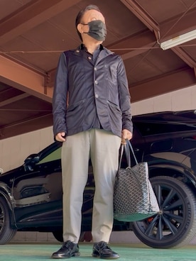「ZARA（ザラ）のアイテム（シャツ/ブラウス、ブラック系）」を使った、かつさん（メンズ・174cm）の春コーディネート