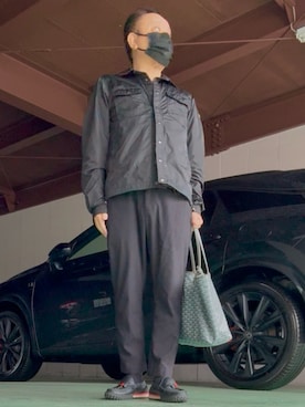 「アイテム（ナイロンジャケット）」を使った、かつさん（メンズ・174cm）の春コーディネート