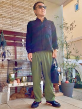 「アイテム（モカシン/デッキシューズ）」を使った、かつさん（メンズ・174cm）の秋コーディネート