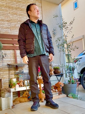 「アイテム（デニムパンツ）」を使った、かつさん（メンズ・174cm・50代）の冬コーディネート