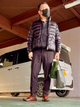 「アイテム（モカシン/デッキシューズ）」を使った、かつさん（メンズ・174cm）の秋コーディネート