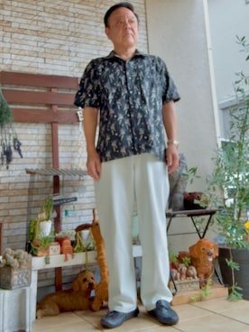 「アイテム（デニムパンツ）」を使った、かつさん（メンズ・174cm・60代）の夏コーディネート