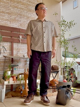 「アイテム（ブーティ）」を使った、かつさん（メンズ・174cm）の夏コーディネート