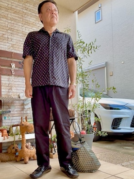 「アイテム（モカシン/デッキシューズ）」を使った、かつさん（メンズ・174cm）の秋コーディネート