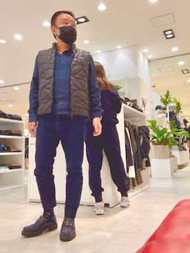 「アイテム（ローファー、ブルー系）」を使った、かつさん（メンズ・174cm）の冬コーディネート