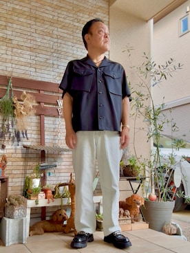 「アイテム（シューズ）」を使った、かつさん（メンズ・174cm・50代）の夏コーディネート