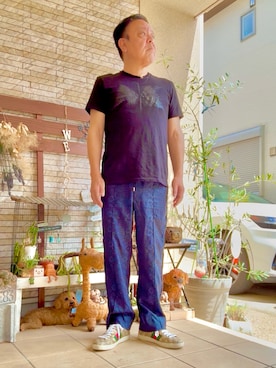 「アイテム（パンツ）」を使った、かつさん（メンズ・174cm・50代）の夏コーディネート