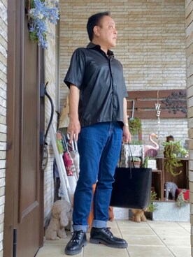 「VERSACE（ヴェルサーチ）のアイテム（パンツ）」を使った、かつさん（メンズ・174cm）の秋コーディネート