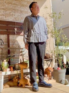 「アイテム（パンツ）」を使った、かつさん（メンズ・174cm・60代）の秋コーディネート