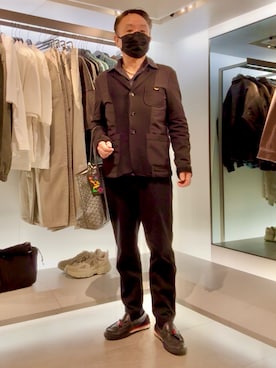 「GLOBAL WORK（グローバルワーク）のアーバンスラックス+WARM/115885（スラックス、ブルー系）」を使った、かつさん（メンズ・174cm）の春コーディネート