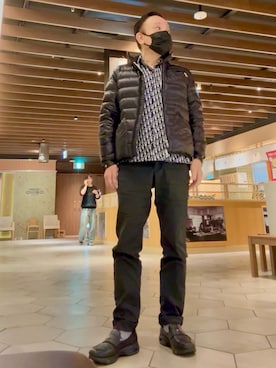 「EDWIN（エドウィン）のアイテム」を使った、かつさん（メンズ・174cm）の冬コーディネート