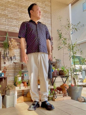 「DIESEL（ディーゼル）のアイテム（シャツ/ブラウス）」を使った、かつさん（メンズ・174cm・60代）の夏コーディネート