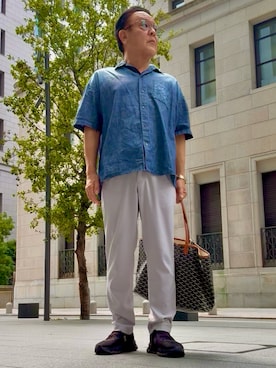 「LOEWE（ロエベ）のアイテム」を使った、かつさん（メンズ・174cm）の夏コーディネート
