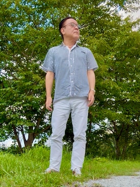 「アイテム（デニムパンツ）」を使った、かつさん（メンズ・174cm・60代）の夏コーディネート