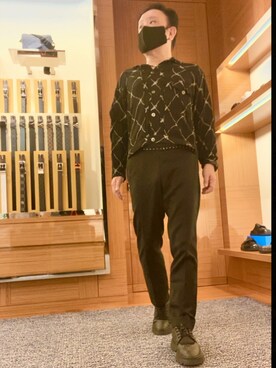 「LUCY（ルーシー）のアイテム（スラックス）」を使った、かつさん（メンズ・174cm）の秋コーディネート
