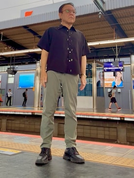 「HARE（ハレ）のアイテム（トップス）」を使った、かつさん（メンズ・174cm）の秋コーディネート