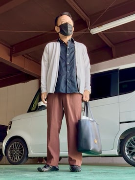 「アイテム（モカシン/デッキシューズ）」を使った、かつさん（メンズ・174cm）の秋コーディネート