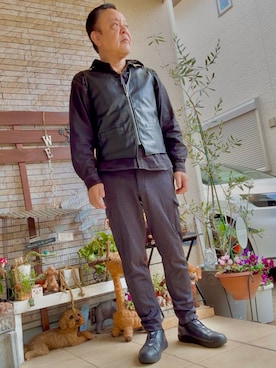 「PLST（プラステ）のアイテム」を使った、かつさん（メンズ・174cm）の冬コーディネート