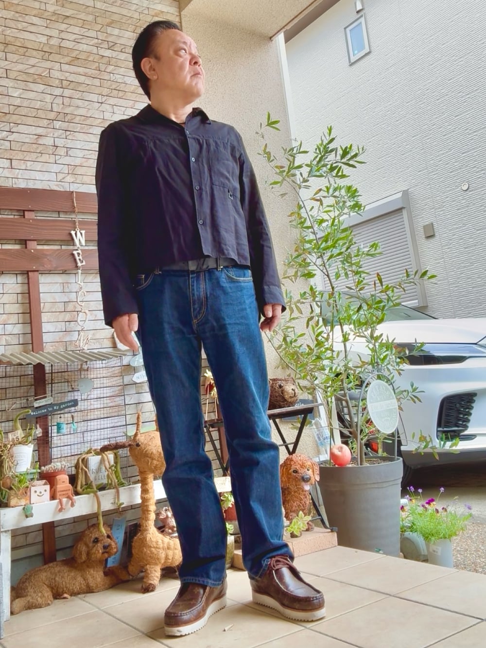 「カジュアルスタイル、ZARA、LOUIS  VUITTON、カジュアルコーデ、デニム」｜「LOUIS VUITTONのアイテム（デニムパンツ、ブルー系）」を使った、かつさん（メンズ・174cm）の春コーディネートの1枚目の写真