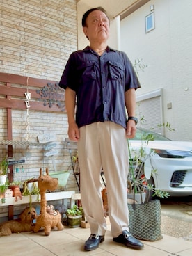 「アイテム（シューズ）」を使った、かつさん（メンズ・174cm・50代）の夏コーディネート