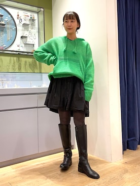 「beautiful people」｜「アイテム（ワンピース）」を使った、大木さん（レディース・159cm）の秋コーディネート