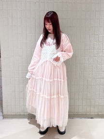 Dream Garden-tulip ribbon lace sweat｜メリージェニー（merry jenny