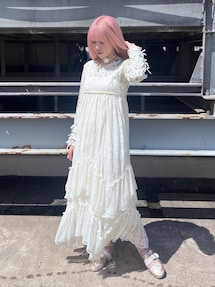 メリージェニー デコラティブレースキャミワンピース アイボリー メリージェニー merry jenny デコラティブレースキャミワンピ