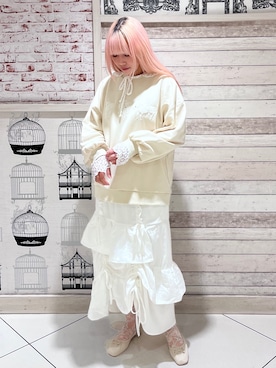 「merry jenny（メリージェニー）のアイテム（スウェット）」を使った、tomomiさん（レディース・163cm）の秋コーディネート