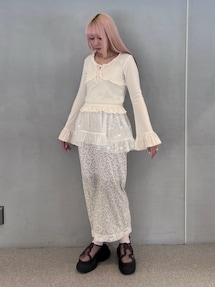 merry jenny レースコンビスカート オフホワイト メリージェニー merry jenny girlhoodレースコンビスカート