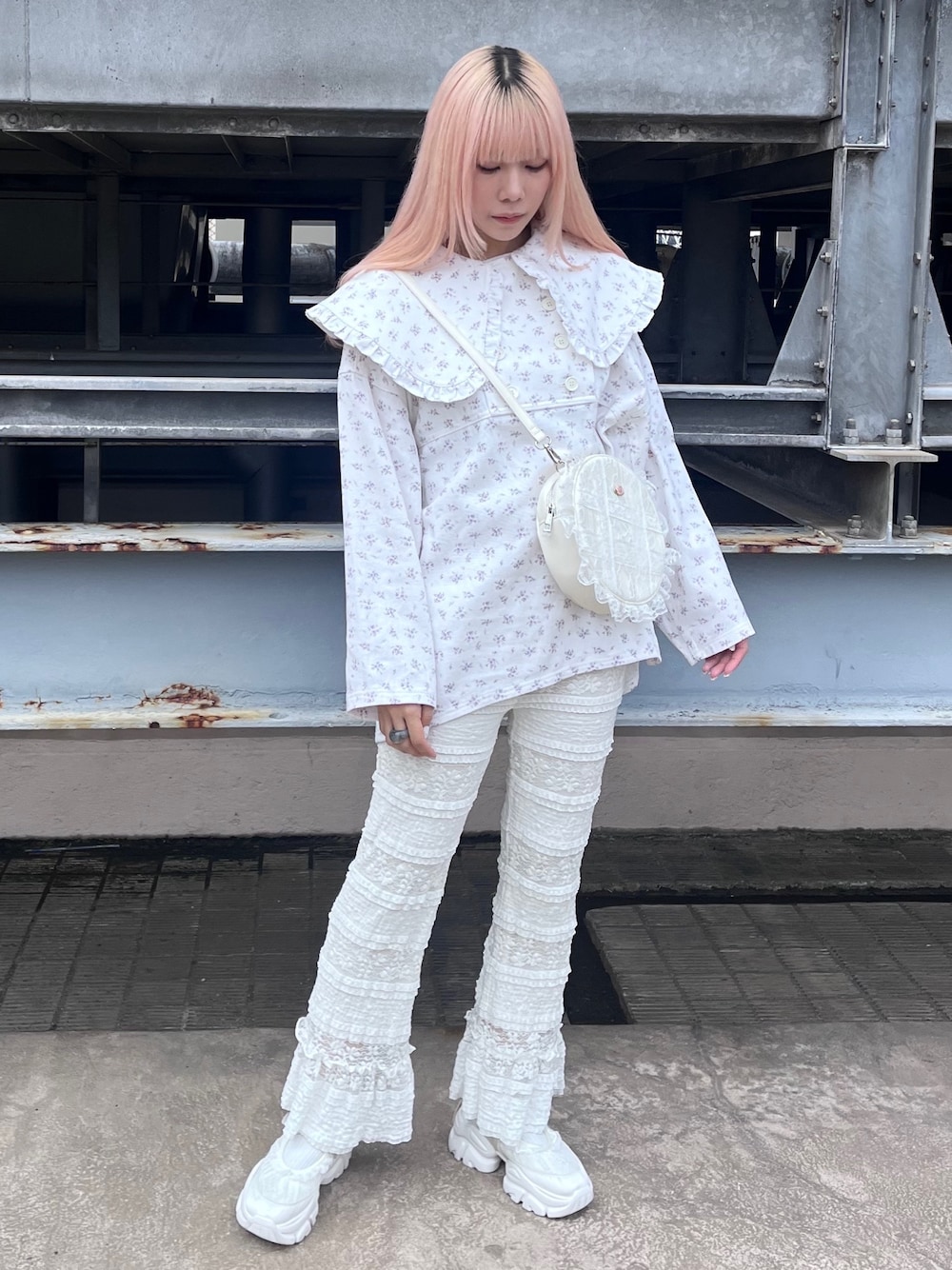 フリルカラーアノラック merry jenny メリージェニー merry jenny 【セットアップ着用可能】フリルカラー