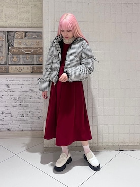 「merry jenny（メリージェニー）のアイテム（ブルゾン）」を使った、tomomiさん（レディース・163cm）の秋コーディネート