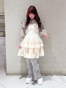 コルセットベロアフレアミニワンピース｜メリージェニー（merry jenny