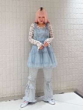 「merry jenny（メリージェニー）のアイテム（ワンピース）」を使った、tomomiさん（レディース・163cm）の夏コーディネート