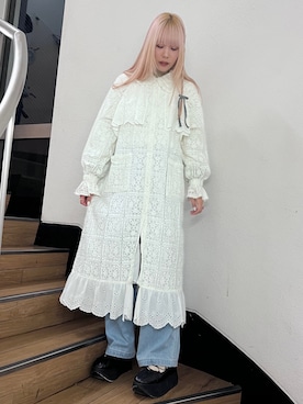 「merry jenny（メリージェニー）のアイテム（トレンチコート）」を使った、tomomiさん（レディース・163cm）の春コーディネート