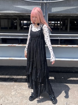 「merry jenny（メリージェニー）のアイテム（ブーツ）」を使った、tomomiさん（レディース・163cm）の夏コーディネート