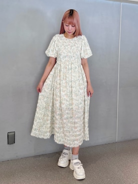 「merry jenny（メリージェニー）のアイテム（ワンピース/ドレス）」を使った、tomomiさん（レディース・163cm）の夏コーディネート