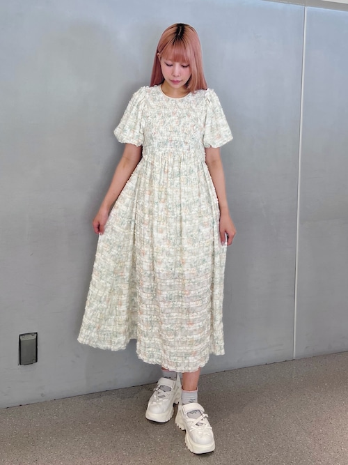 vintage flowerワンピース