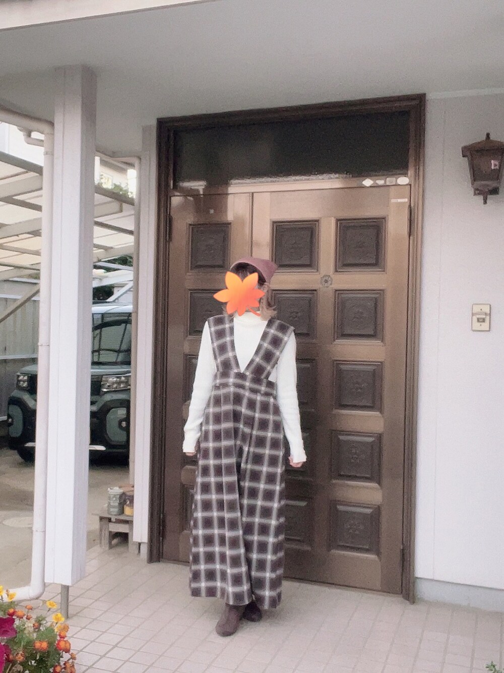 「しまむら、haru、秋コーデ、低身長コーデ」｜「MELLOWのアイテム（帽子、ピンク系）」を使った、aoiriyuさん（レディース・152cm）の秋コーディネートの1枚目の写真