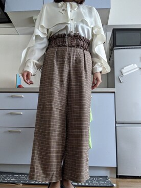 「axes femme（アクシーズファム）のアイテム（パンツ）」を使った、aoiriyuさん（レディース・152cm）の秋コーディネート