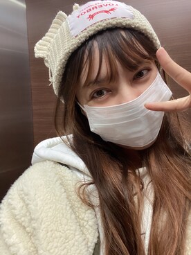 「charles jeffrey（チャールズジェフリー）のアイテム（帽子）」を使った、sofisatokoさん（レディース・162cm）の冬コーディネート