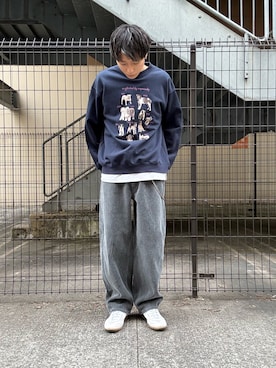 「冬コーデ、スニーカーコーデ」｜「アイテム（その他パンツ）」を使った、わかさまさん（メンズ・173cm）の冬コーディネート