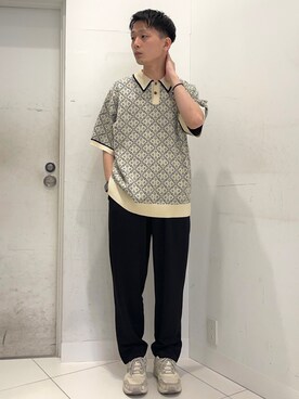 「FILA」｜わかさまさん（メンズ・173cm）の春コーディネート