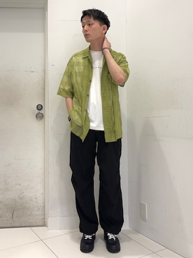 「Uiscel（ユイセル）のアイテム」を使った、わかさまさん（メンズ・173cm）の春コーディネート