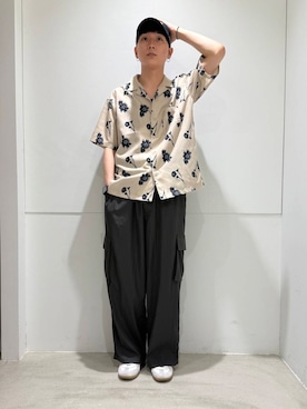 「オープンカラー」｜わかさまさん（メンズ・173cm）の夏コーディネート