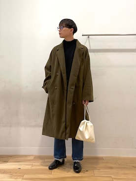 「SENSE OF PLACE by URBAN RESEARCH（センスオブプレイスバイアーバンリサーチ）のアイテム（トレンチコート）」を使った、わかさまさん（メンズ・173cm）の冬コーディネート